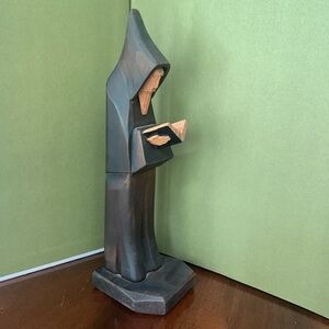 8” Tall Wooden Scholar Figure